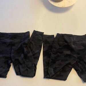 Lululemon Black Camouflage Leggings Bundle
